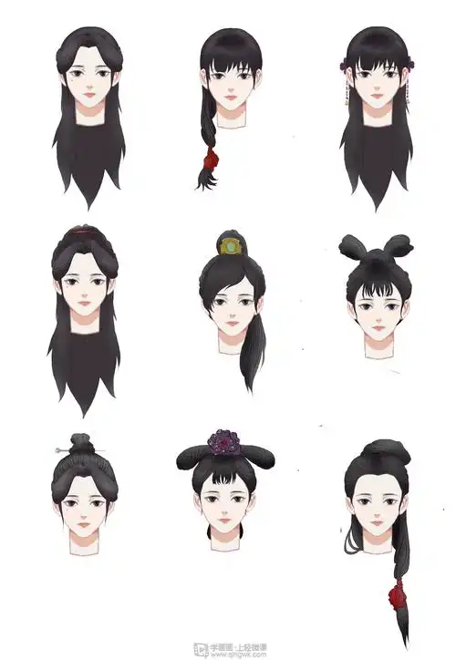 古风女性的发型设计