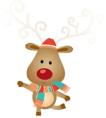 彩绘野生马鹿矢量素材