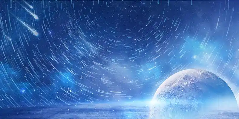 蓝色唯美星空星星夜空夜晚晚上旋涡创意展板背景夜空星星背景