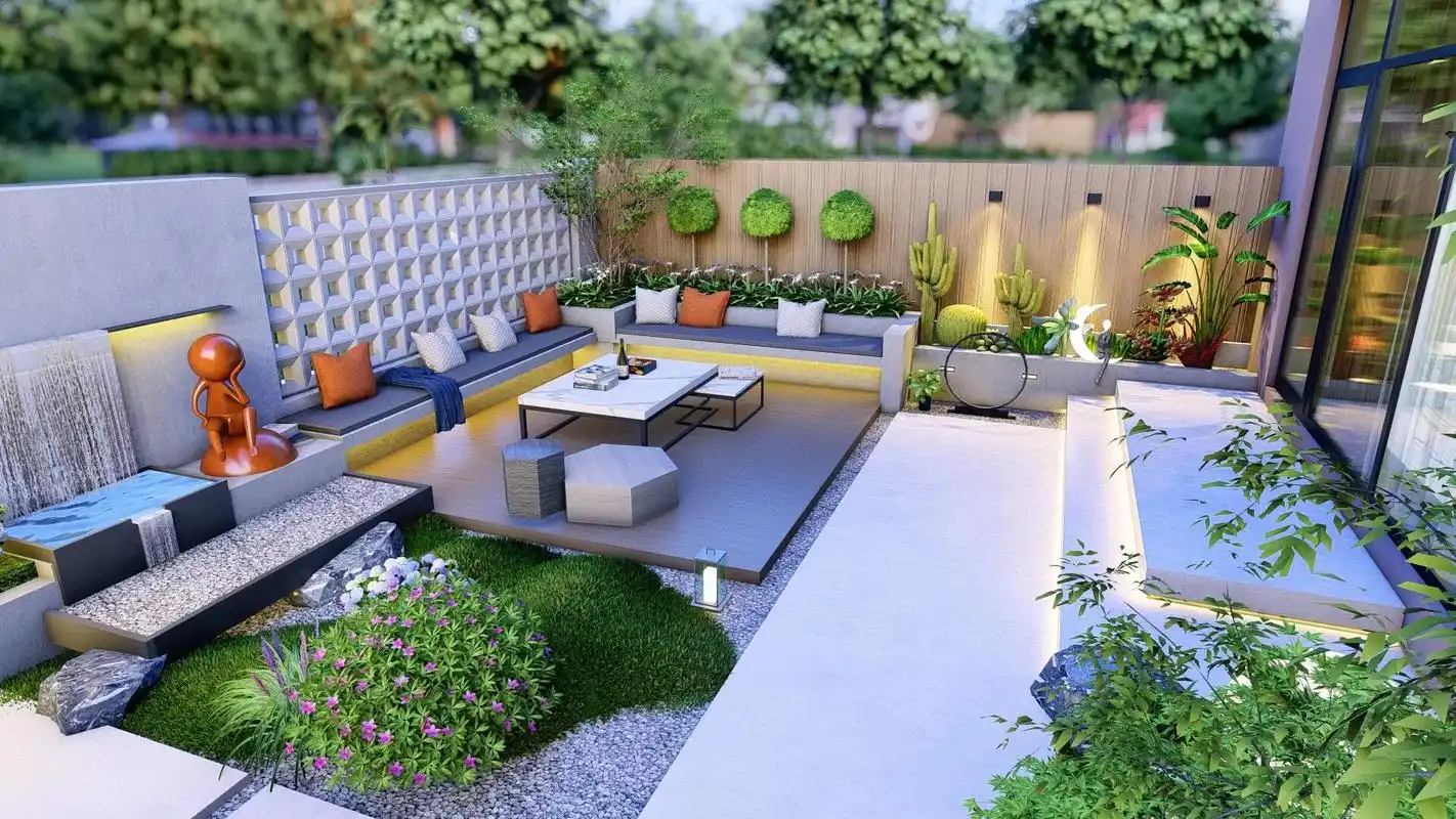 时尚的现代庭院 爱了 爱了7815.地址:北京 面积:50平米  - 抖音