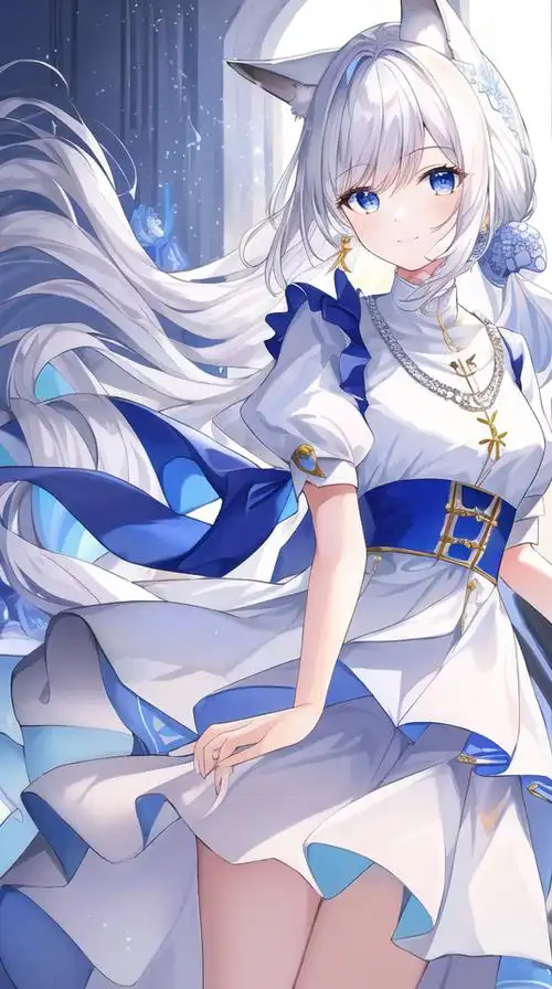 动漫白毛可爱壁纸