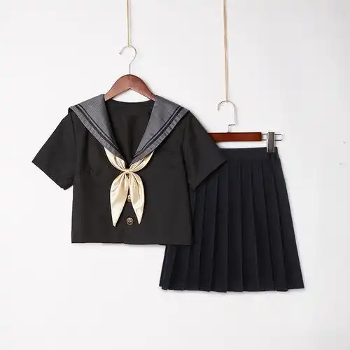 正统jk制服暗黑六芒星不良水手服松紧裙日本学生校服班服套装