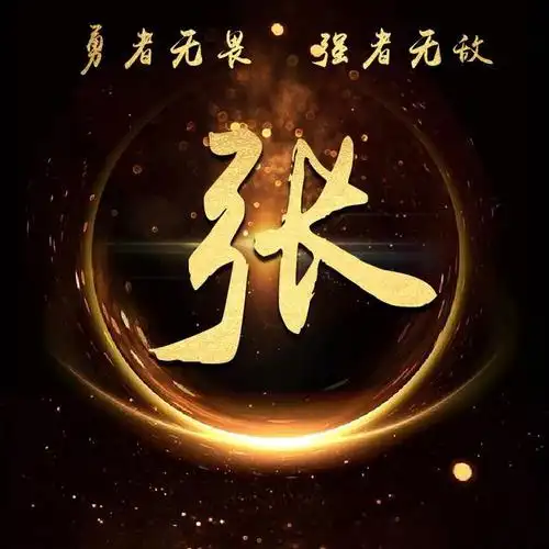 超炫金色霸气励志姓氏微信头像总有疾风起人生不言弃