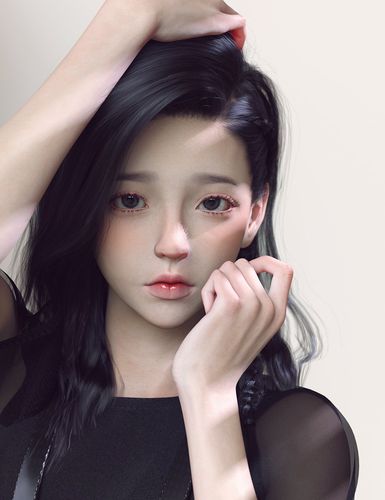daz资源亚洲女孩角色人物头发daz3d设计素材模型合集库img8