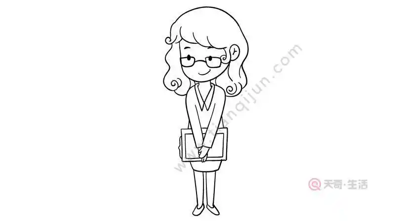 老师的简笔画带颜色的