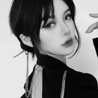 黑白美女头像时尚