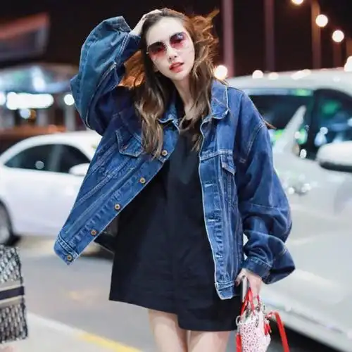 明星angelababy杨颖同款牛仔外套女2020春新款宽松韩版百搭ins潮