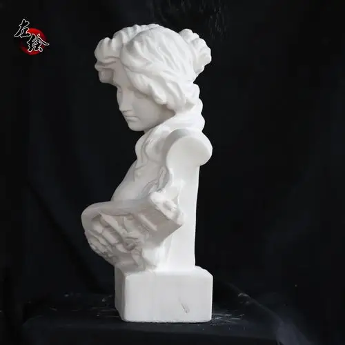45cm小琴女石膏像 石膏人头像胸像写生教具美术用品 雕塑摆件素描