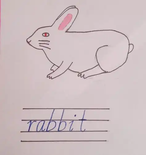 四局小学五年级(4)班抗疫情,停课不停教不停学,英语创意单词绘画正在