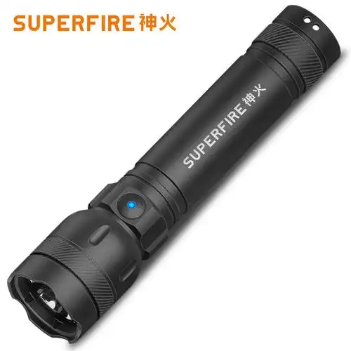 神火强光手电筒超亮远射充电迷你小型便携户外家用官方旗舰led灯