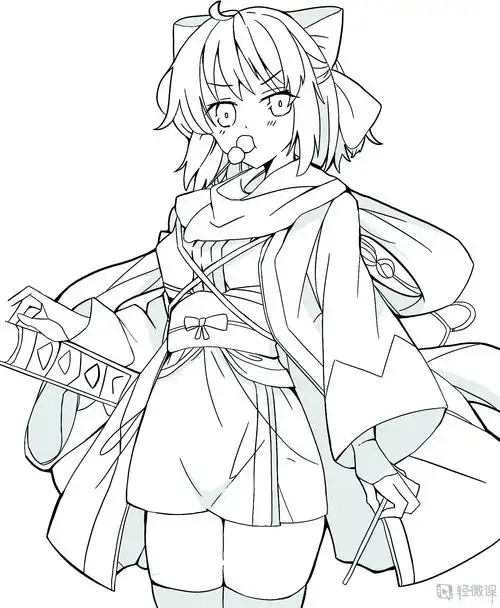 作业:动漫线稿零基础入门学习之主线与辅线的画法练习 - 寿囮囷