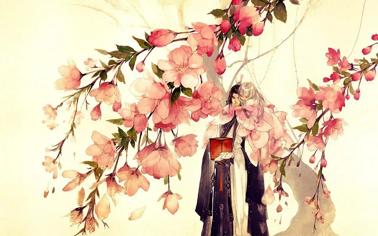 古风水墨精美插画电脑桌面壁纸高清大图预览1920x1200_风格壁纸下载_