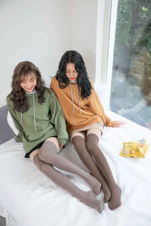 ideamini袜子 ideamini加绒丝袜假两件拼接冬季保暖加厚假高筒连裤袜