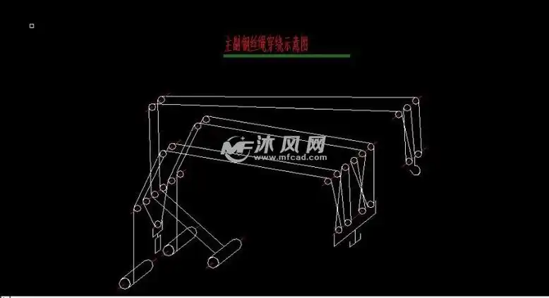 主副钢丝绳穿绕示意图