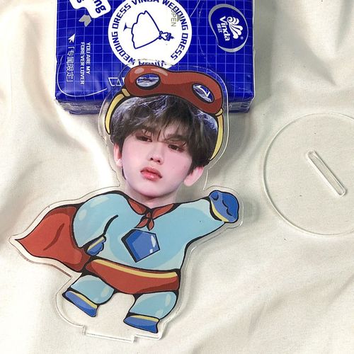 原创饭制蔡徐坤猪咪超人立牌q版蔡徐坤q版立牌正版桌面