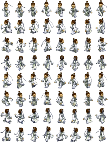 《梦幻西游》8方向游戏角色行走图-《梦幻西游》12主角色 角色,人物