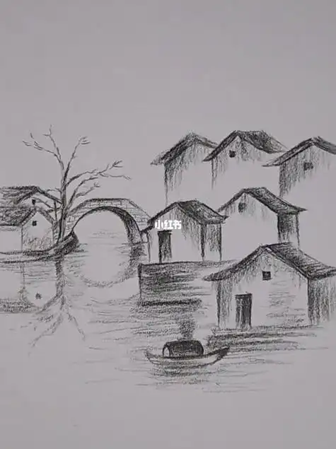 素描山水画素描山水画图片大全集