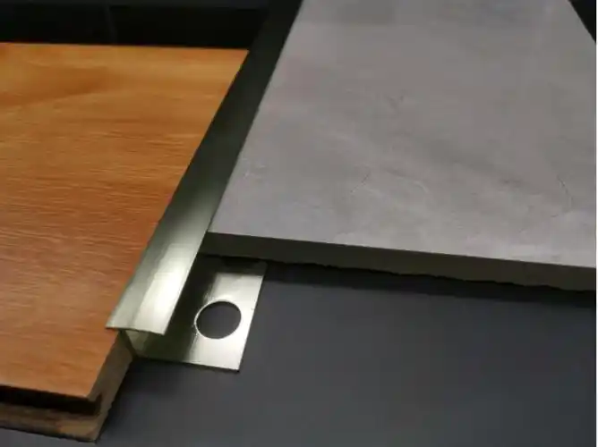 持雍木地板压条扣条金属铝合金t型过门平扣地板瓷砖收边条357 土豪银