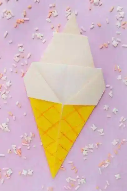 你做冰淇淋折纸图解雪糕折纸图解雪糕立体折纸手工diy模型剪纸 冰淇淋