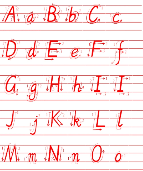 中小学生英语字帖(衡水体)26个英文字母描红临摹练习直接打印