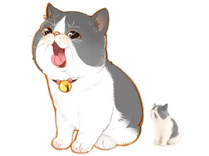 q萌宠物定制照片q版头像漫画卡通形象设计真人狗猫人物q版转手绘