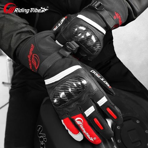 摩托车冬季骑行手套碳纤维护壳防水防风保暖手套骑士机车骑行装备