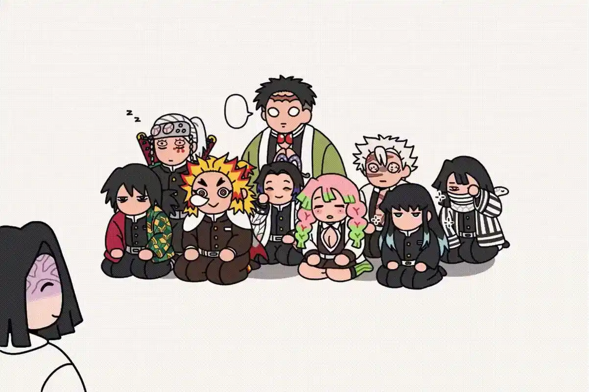 鬼灭之刃#画师「熱」绘制的鬼灭之刃动图,全员可爱! twi:yogslayer