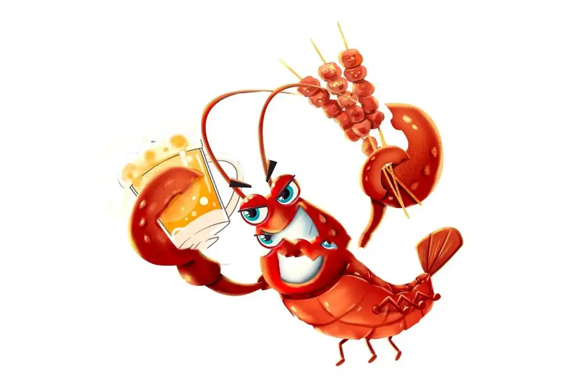卡通素材图 小龙虾 彩色可打印图 &彩色高清素材 &可打印