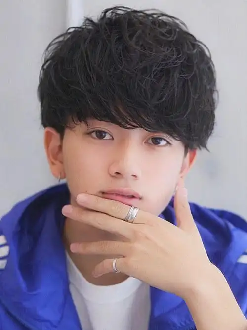 齐眉刘海发型男定位烫,烫发图片,发型图片