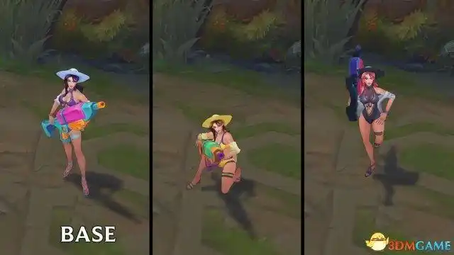 《lol》女警泳池派对比基尼炫彩皮肤演示