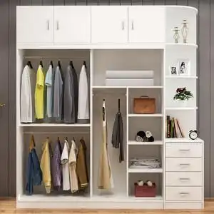 衣柜推拉门简约现代2门经济型实木板式移门衣橱卧室组装转角衣柜