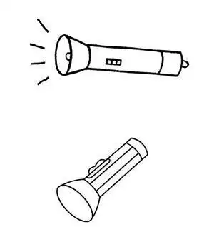 幼儿简笔画卡通手电筒的画法图片大全素描-儿童简笔画大全