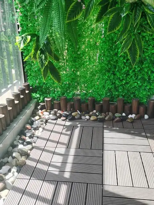 阳台景观花园造景,这样做太漂亮了,闲时还能喝茶赏花