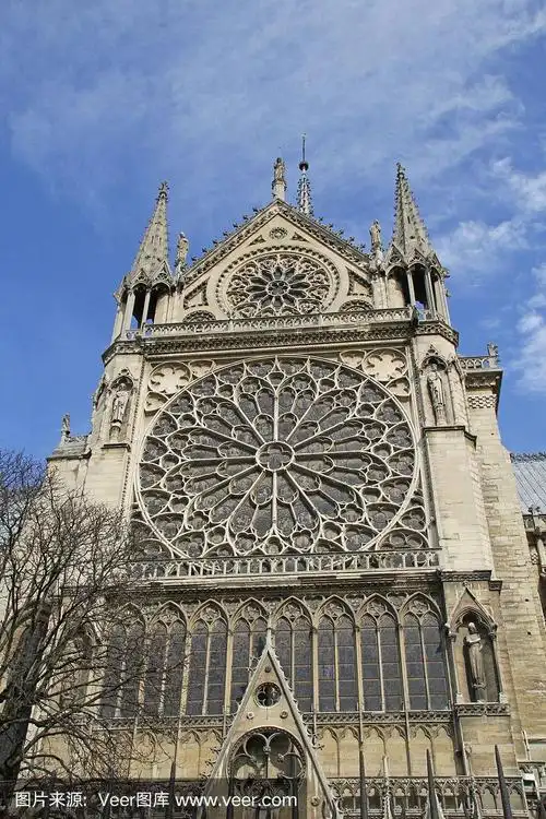 玫瑰窗,巴黎圣母院大教堂,法国