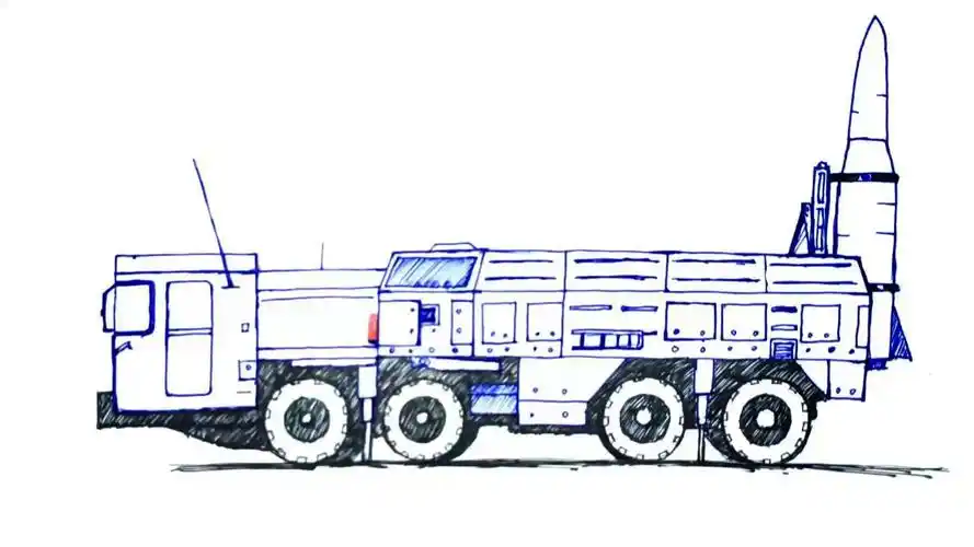 签字笔绘画,怎样绘画导弹车