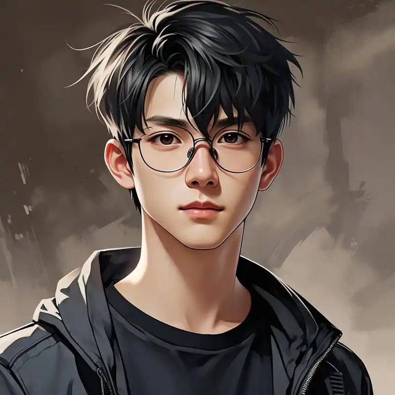 97男生头像大赏 90 来看看这些超酷的戴眼镜男生头像吧!