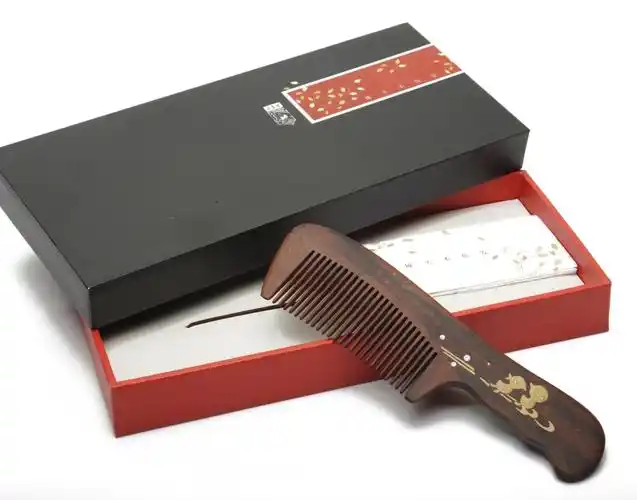 谭木匠正品漆艺梳礼盒2-1天然木梳子个人清洁护理送亲友礼品梳