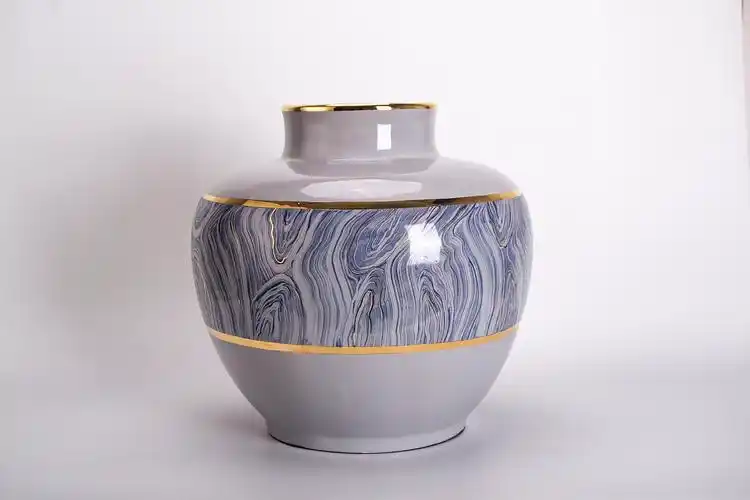 美式会所酒店大堂大型陶瓷插花瓶器皿|手工艺|工艺品设计|星派家居