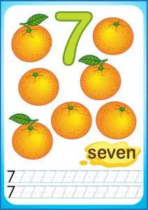 成熟浆果和水果的收获.我们数和写数字从1到10照片