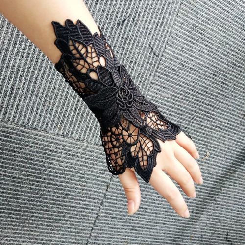 白色一个 暗扣手腕尺寸17厘米 暗扣手链 蕾丝手链 遮盖疤痕 纹身手环