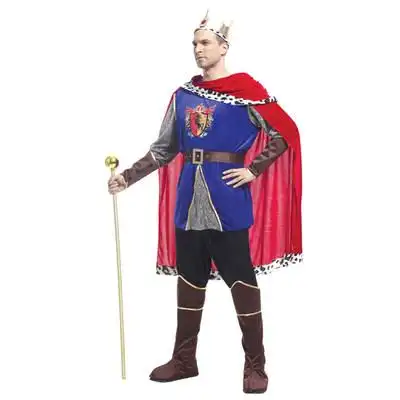 成人万圣节皇帝新装西班牙国王罗马表演衣服演出服装套装服饰