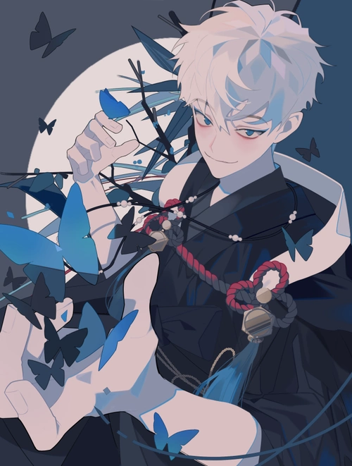 帅气的动漫男生插画壁纸,颜值满分的二次元小哥哥_素描作品_零二七