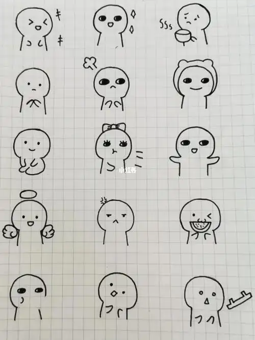 100种可爱简笔画人物100种可爱简笔画人物的脸