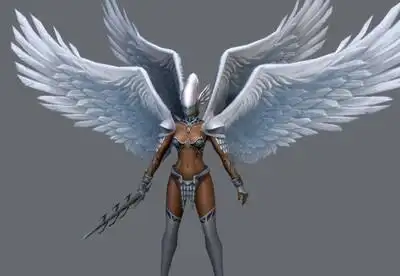 简模 四翼天使  angel  手绘 天使女战士