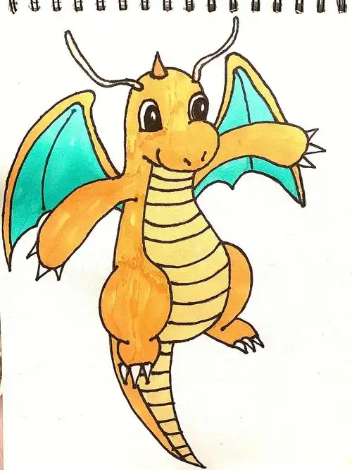 神奇宝贝快龙简笔画