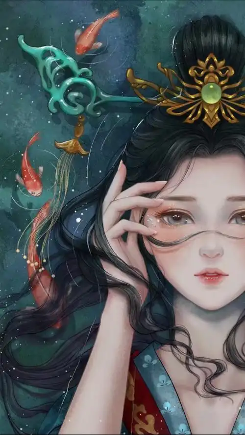 唯美梦幻清新插画古风