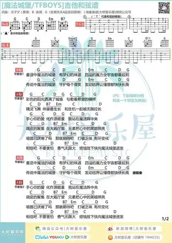 魔法城堡吉他谱