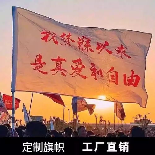 音乐节旗帜定制摇滚旗子定做我梦寐以求是真爱和自由痛仰演唱会应援旗