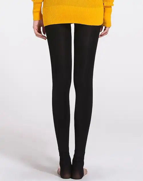 黑色时尚踩脚黄金绒打底长裤袜