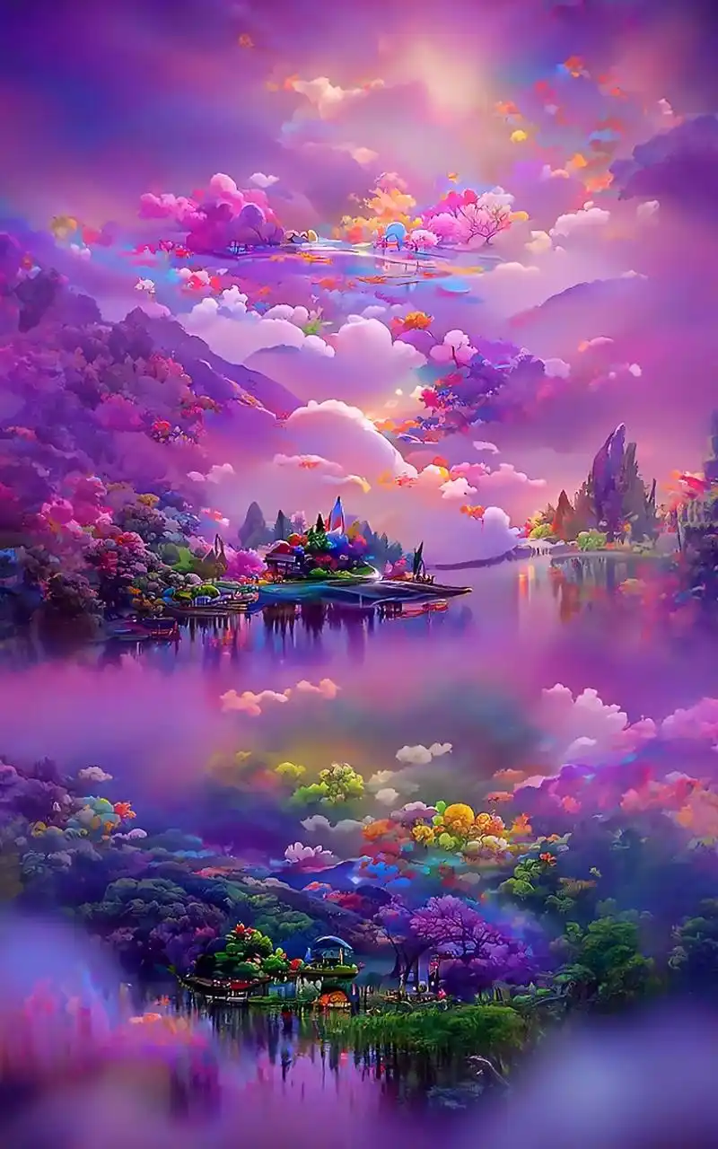 万紫千红总是春,夕阳无限好,轻舟已过万重山#唯美意境 #图文 - 抖音